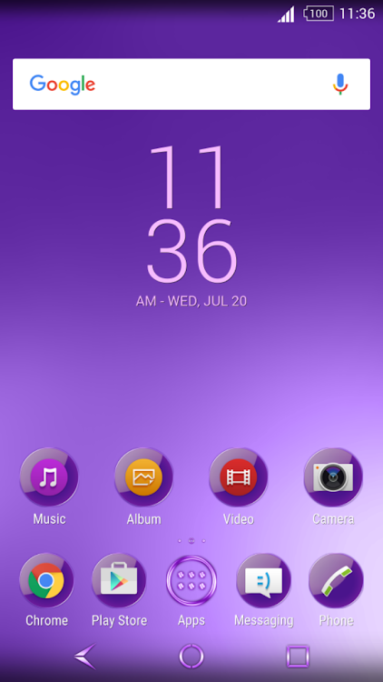 Shiny Purple Theme for Xperia - 1.6.0 - (Android)