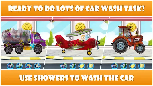 FunnyCar Wash Salon Kids Game