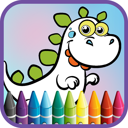 Dinosaur Coloring Games Puzzle  Icon