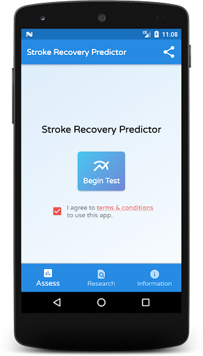 Android application Stroke Recovery Predictor screenshort