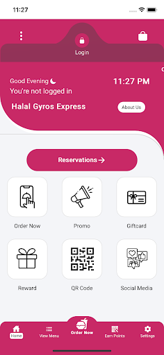 Android application Halal Gyros Express screenshort