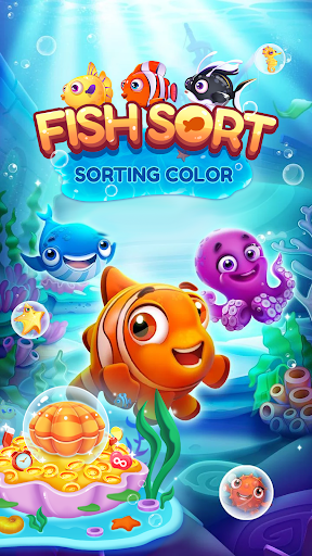 Android application Fish Sort: Sorting Color screenshort