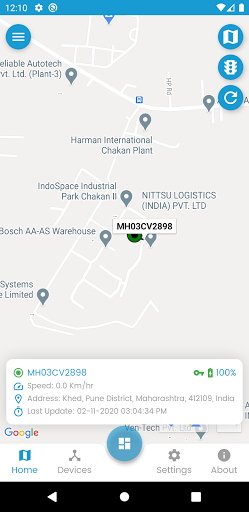 Android application GPS Pro using Traccar screenshort