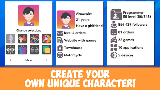 Android application Dev Life Simulator screenshort