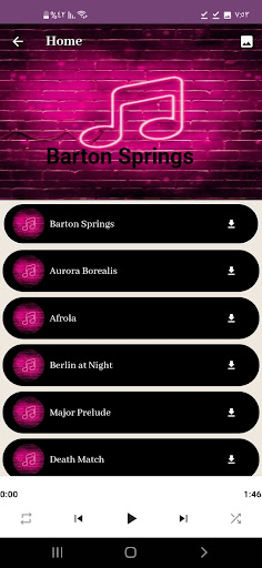 Android application Music for Background screenshort