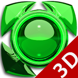 Next Launcher Theme glas green icon