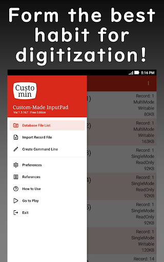 Android application Form Builder - Customin screenshort