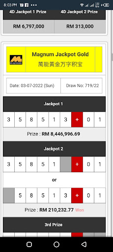 Magnum 4d Result Today Screen 3