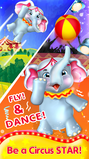 Baby Elephant - Circus Flying & Dancing Star! screenshots 1