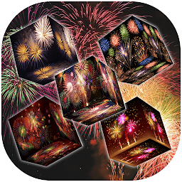 「3D Firework Cube Wallpaper」圖示圖片