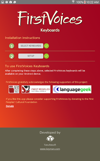 FirstVoices Keyboards Screen 3