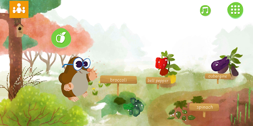 Android application Mole's Veggie Adventures screenshot