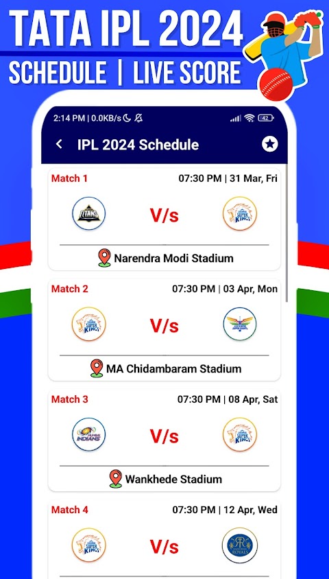 IPL 2024 Schedule & Live Scoreのおすすめ画像5