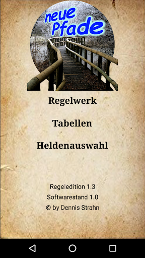 Android application Neue Pfade Heldenverwaltung screenshort