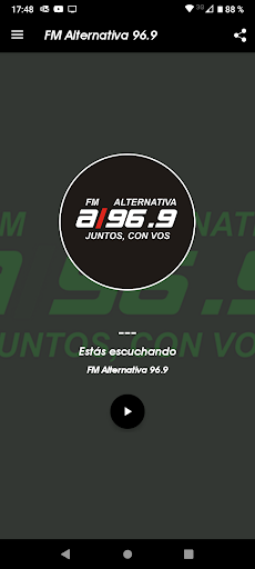 Android application ALTERNATIVA FM 96.9 MHz screenshort