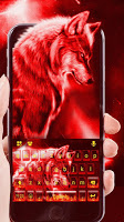 screenshot of Neon Red Wolf Keyboard Theme