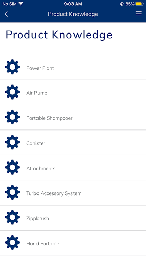 Independent Kirby Dealer App Screen 2