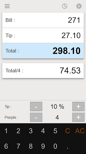 Screenshot of Tip Calculator - Split Bill