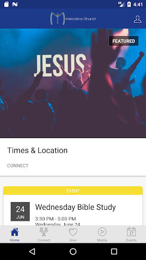 Android application Metrolina Church screenshort