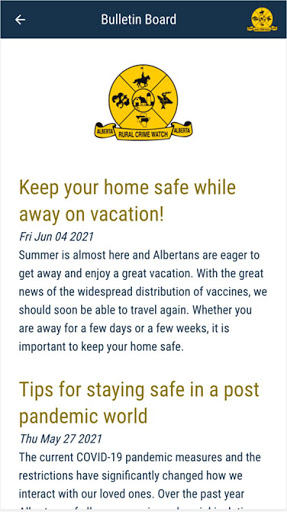 Android application Alberta Rural Crime Watch screenshort