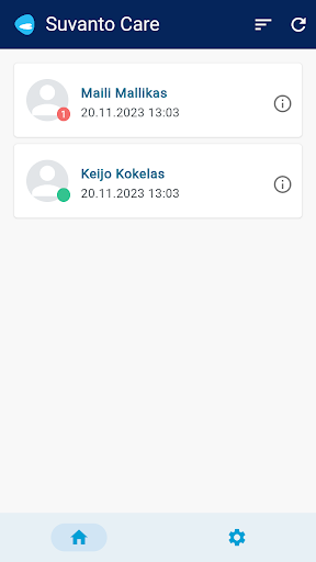 Android application Suvanto Care screenshort