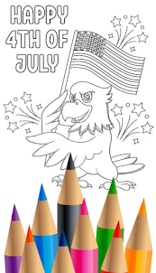 Independence day coloring page