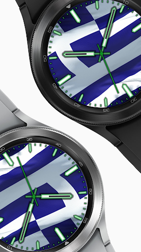 Android application Greece Flag Watch Face screenshort