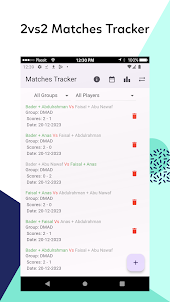 2vs2 Matches Tracker