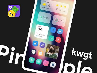 Pineapple KWGT لقطة شاشة