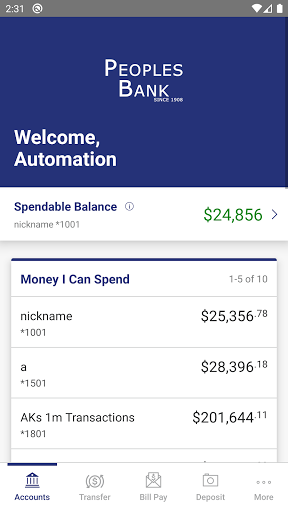 Peoples Bank LA Mobile Screen 3