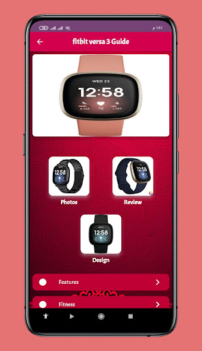 Android application Fitbit Versa 3 Guide screenshort