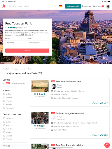 GuruWalk - Free tours screenshot