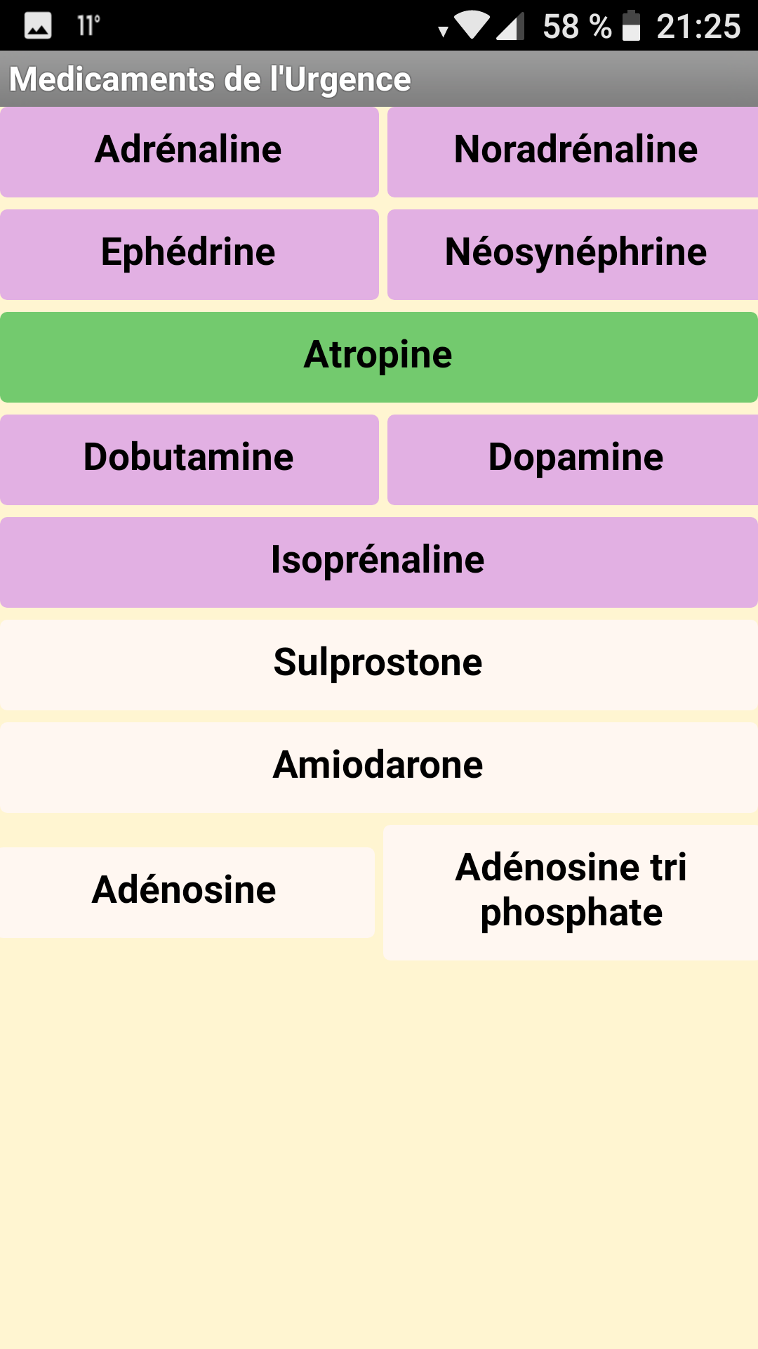 Android application PharmacoIADE- La pharmaco de poche en anesthésie screenshort
