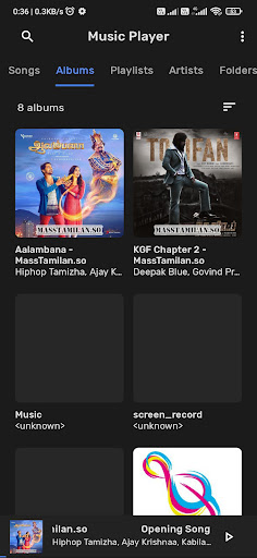 Android application Music Player screenshort