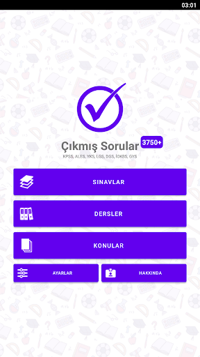 Android application Çıkmış Sorular - KPSS YKS LGS screenshort