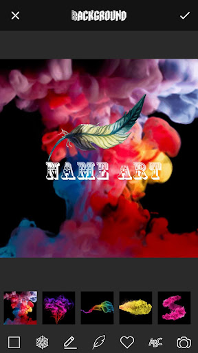 Android application 3D Smoke Effect Name Art Maker screenshort