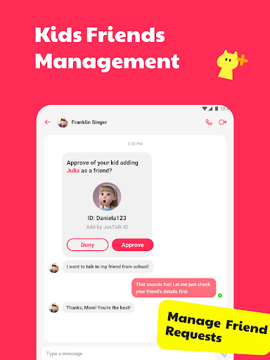 Screenshot of JusTalk Kids - Safe Messenger