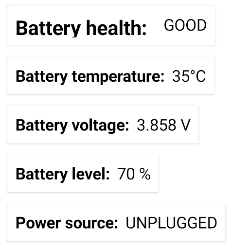 Show battery health logo