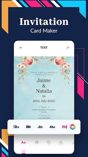 Screenshot of Invitation Card Creator & RSVP