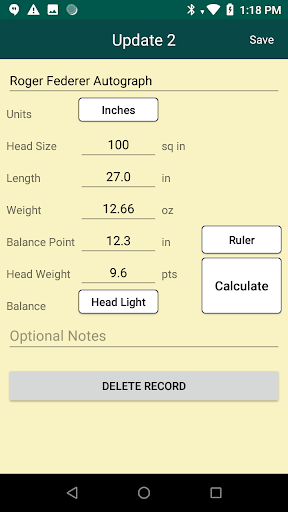 Tennis Racquet Balance Calculator By Jakal Software Google Play Japan Searchman App Data Information