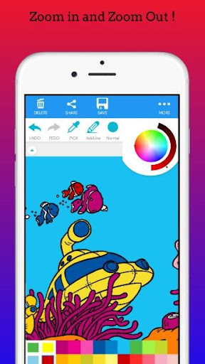 Sea Animals Coloring Book Screen 3