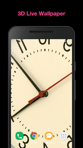 Android application 3d Clock Live Wallpaper Pro screenshort