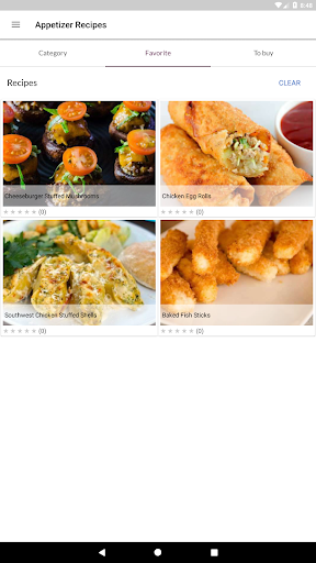 Appetizer Recipes Screenshot
