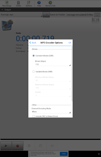 Screenshot of RecordPad Audio Recorder