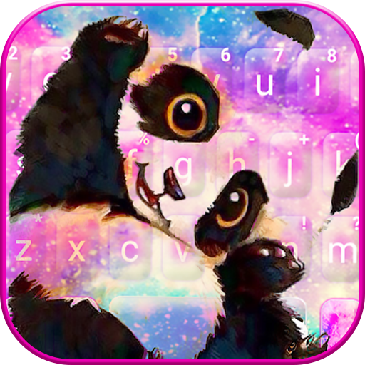 Galaxy Cute Panda Keyboard Theme