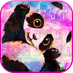 Cover Image of Download Galaxy Cute Panda Keyboard The  APK
