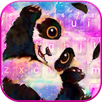 Galaxy Cute Panda Keyboard Theme Apk