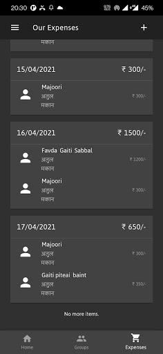 Splitr : Group Expense Manager Screen 3