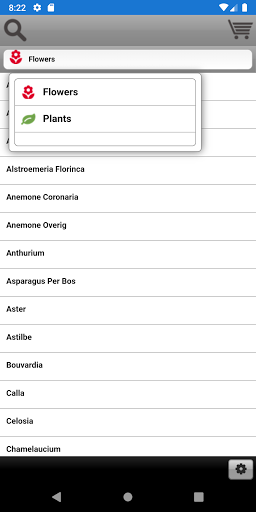Android application SQF Flower Export screenshort