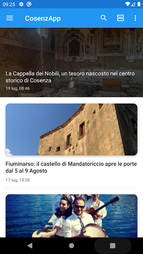 Android application CosenzApp screenshort